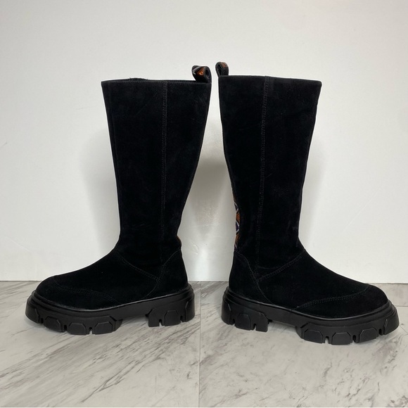 Farm Rio Lug Sole Black Tall Boot 6 - Picture 8 of 16